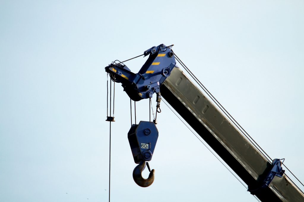 A part of crane truck for construction