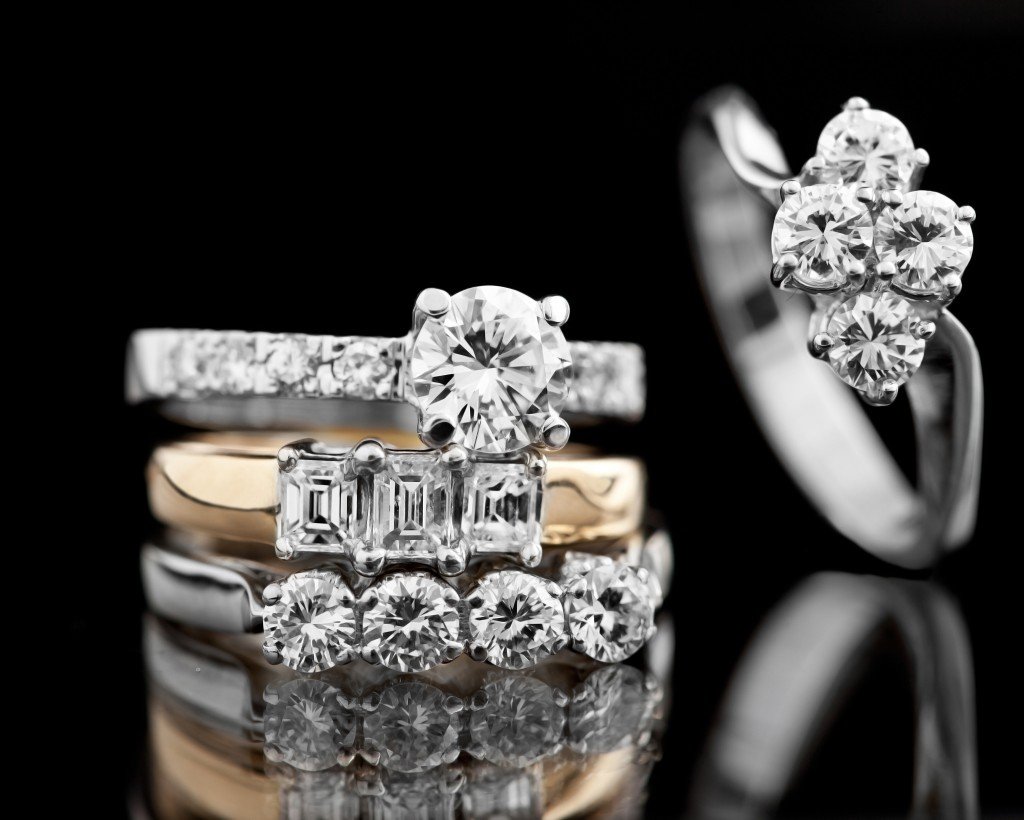 Diamond-studded rings