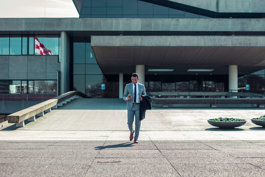 Businessman walking