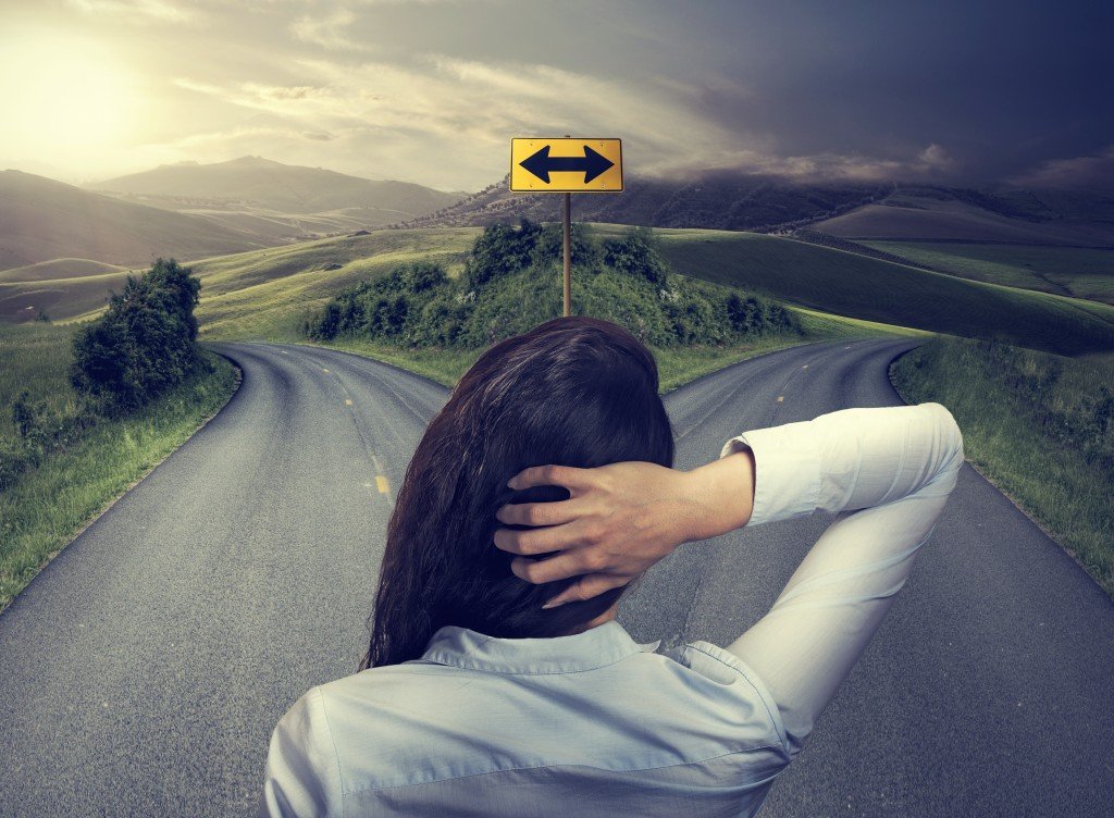 Woman Deciding Road to Take