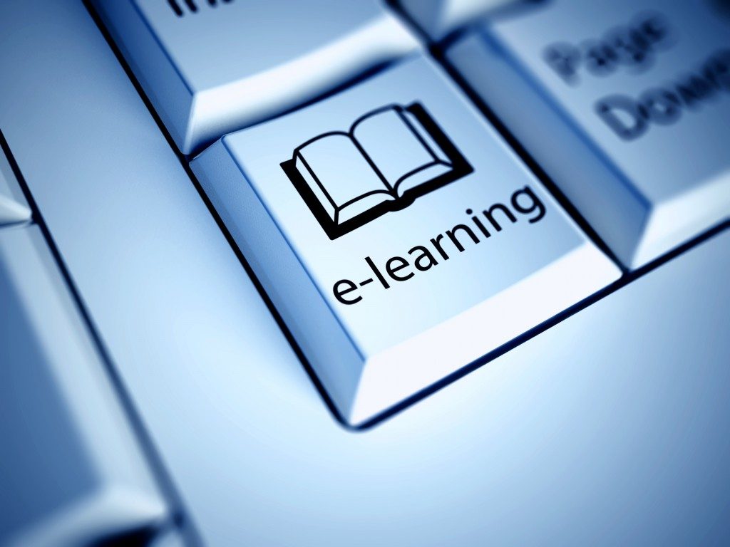 E-learning button