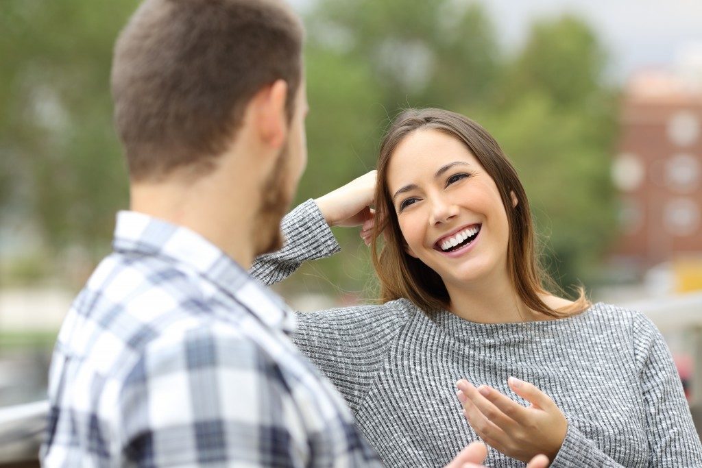 Couple talking