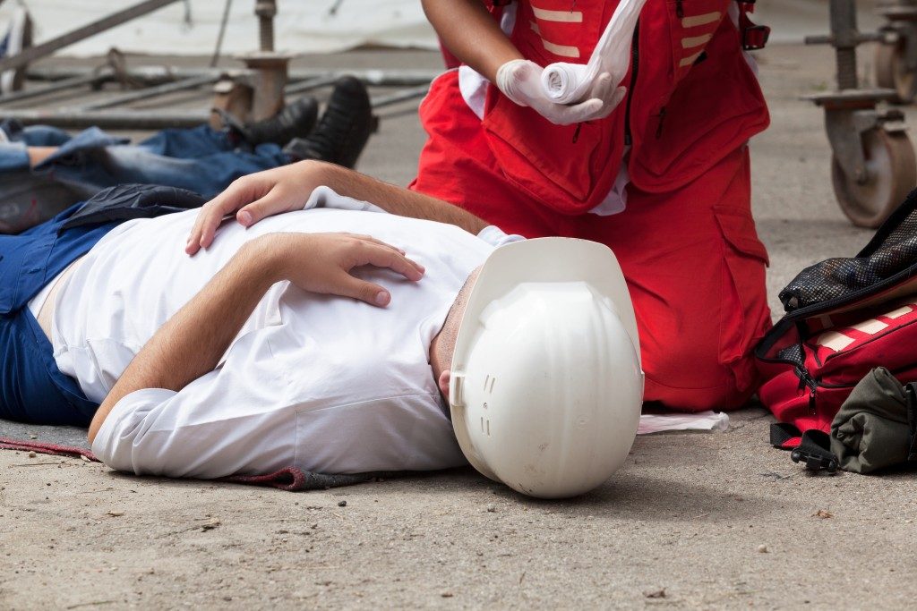 Man involved in a work accident