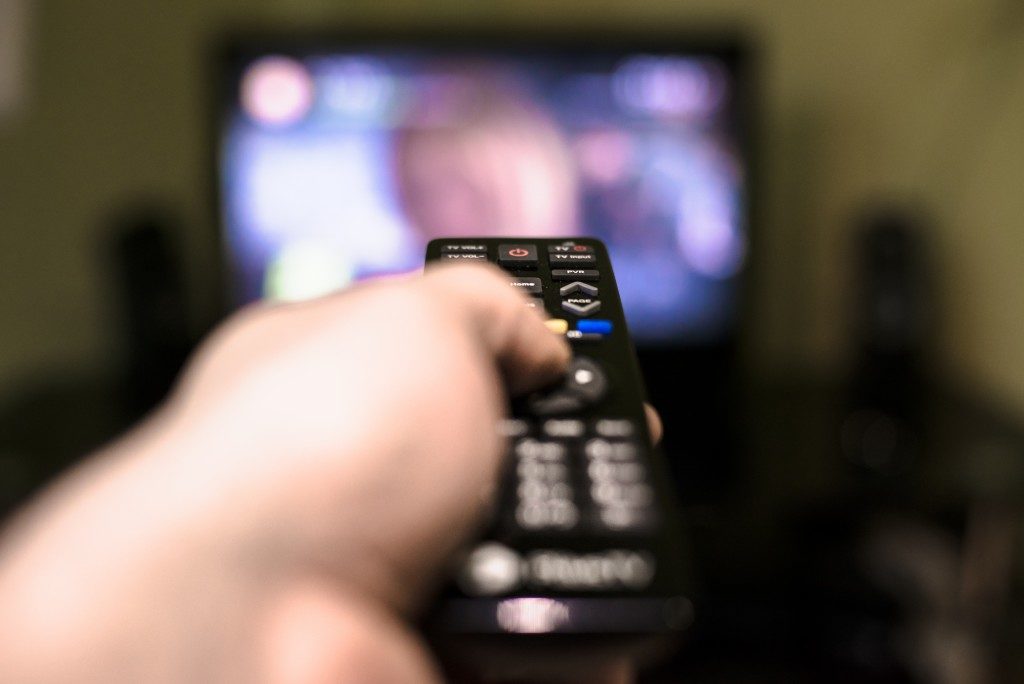 Hand remote control television screen