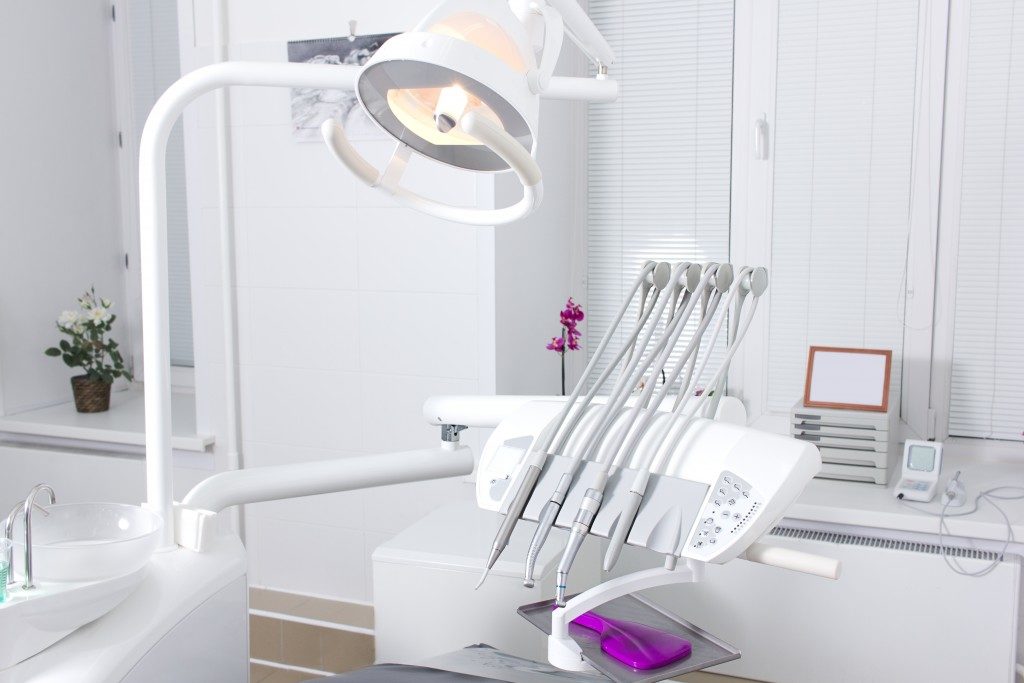 dental clinic with equipment and tools