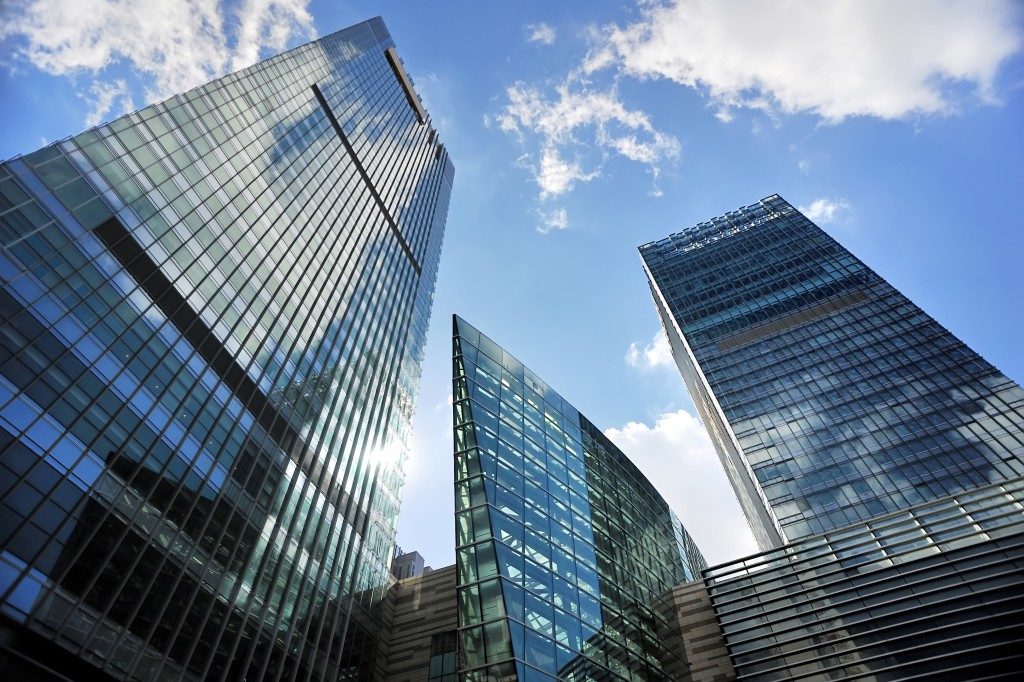 tall skyscrapers in the city
